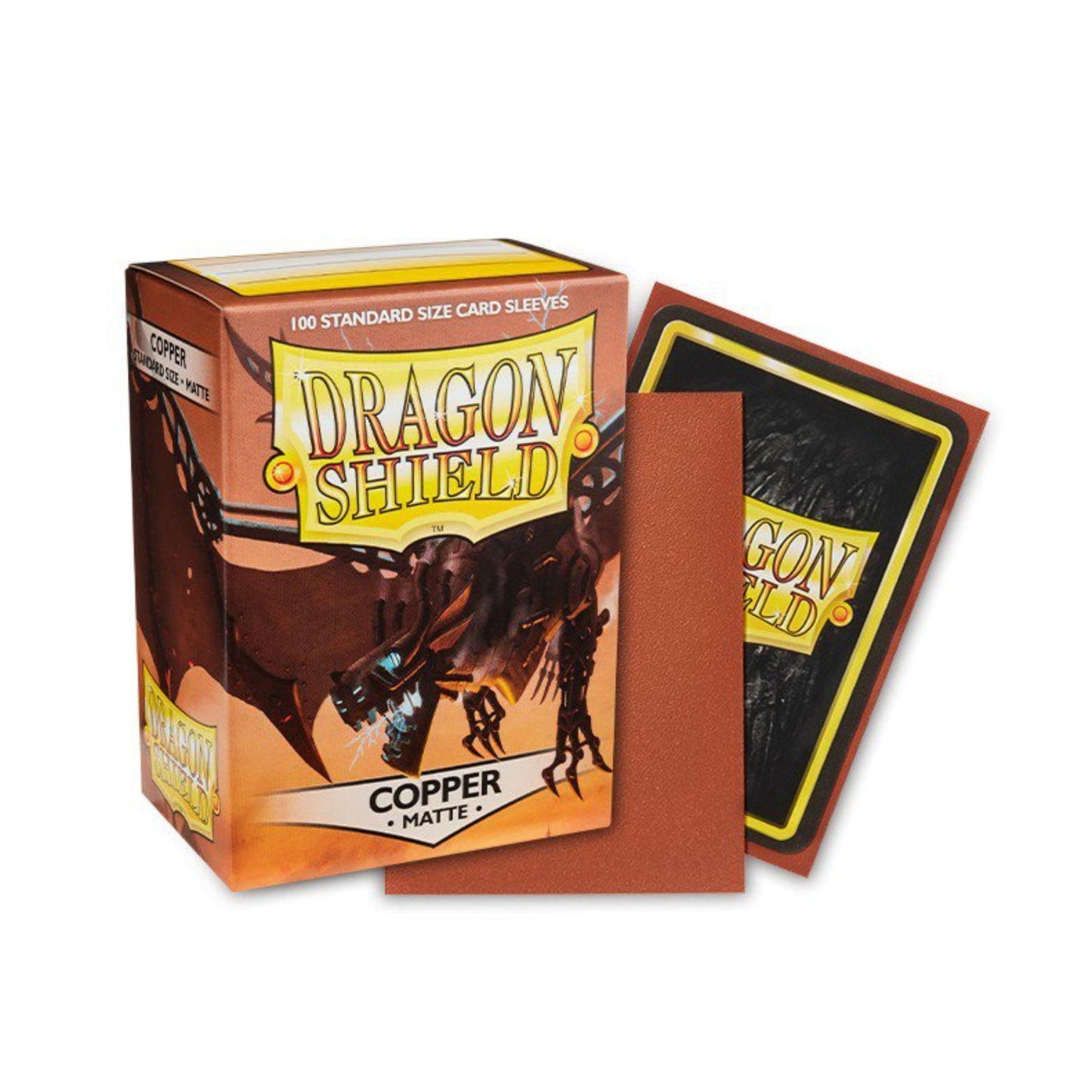 Dragon Shield Standard Matte Card Sleeves Copper 100 Count, Textured Trading Card Protector Sleeves for MTG, Pokémon, Lorcana, Flesh and Blood, Durable Premium Deck Protection (PRE-ORDER)
