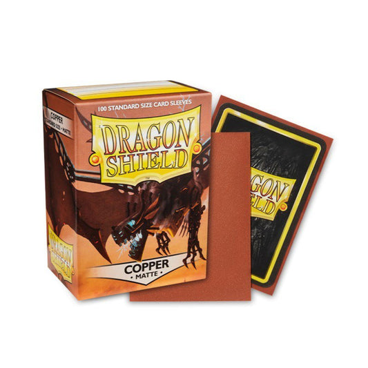 Dragon Shield Standard Matte Card Sleeves Copper 100 Count, Textured Trading Card Protector Sleeves for MTG, Pokémon, Lorcana, Flesh and Blood, Durable Premium Deck Protection (PRE-ORDER)