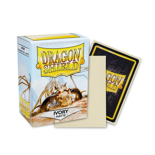 Dragon Shield Standard Matte Card Sleeves Ivory 100 Count, Textured Protective Trading Card Sleeves for MTG, Pokémon, Lorcana, Flesh and Blood, Standard Size 63 x 88 mm (PRE-ORDER)