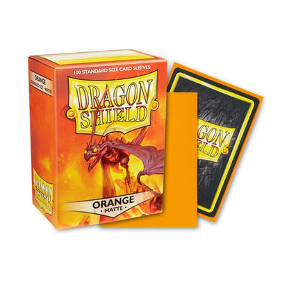 Dragon Shield Standard Matte Card Sleeves Orange 100 Count, Textured Protective Trading Card Sleeves for MTG, Pokémon, Lorcana, Flesh and Blood, Standard Size 63 x 88 mm (PRE-ORDER)
