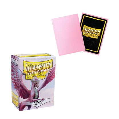 Dragon Shield Card Sleeves Standard Size  Matte Pink 100ct Durable TCG Sleeves for Card Games