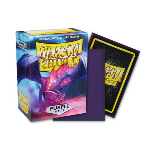 Dragon Shield Standard Matte Card Sleeves Purple 100 Count, Textured Deck Protector Sleeves for MTG, Pokémon, Lorcana, Flesh and Blood, Durable Trading Card Game Sleeves (PRE-ORDER)