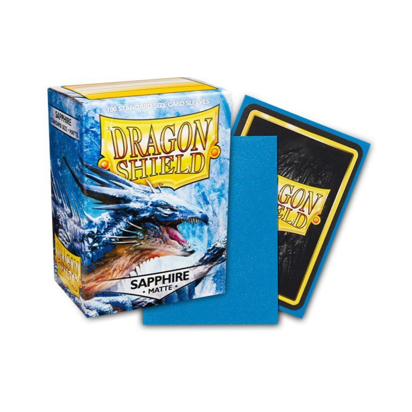 Dragon Shield Standard Matte Card Sleeves Sapphire 100 Count, Textured Trading Card Protector Sleeves for MTG, Pokémon, Lorcana, Flesh and Blood, Durable Standard Size Deck Sleeves