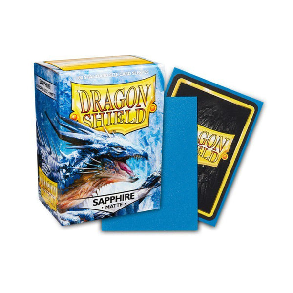 Dragon Shield Standard Matte Card Sleeves Sapphire 100 Count, Textured Trading Card Protector Sleeves for MTG, Pokémon, Lorcana, Flesh and Blood, Durable Standard Size Deck Sleeves (PRE-ORDER)