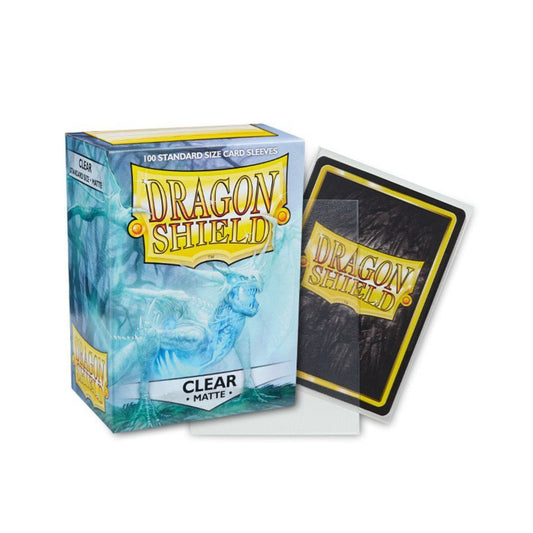 Dragon Shield Standard Matte Card Sleeves Clear 100 Count, Textured Protective Sleeves for MTG, Pokémon, Lorcana, Flesh and Blood, Durable Trading Card Sleeves with Smooth Shuffle Feel (PRE-ORDER)