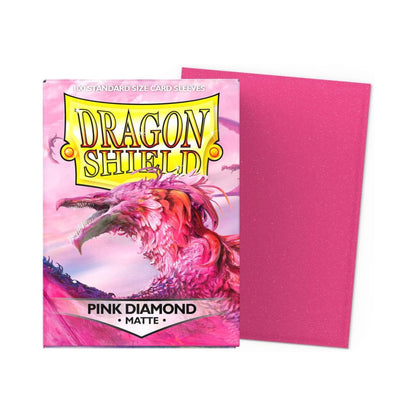 Dragon Shield Card Sleeves Pink Diamond Matte 100ct Trading Card Protectors