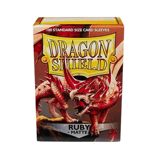 Dragon Shield Card Sleeves Ruby Matte 100ct Durable TCG Sleeves for Card Games
