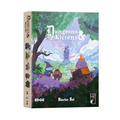 Dungeons & Kittens RPG Starter Set | Complete Fantasy Tabletop Roleplaying Game for Beginners & Families | Includes Adventure Books, Character Sheets, Maps, Dice, Tokens & Playing Aid