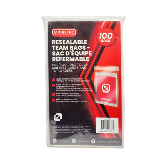 ER Team Bags Sleeves Resealable 100 Pack for PSA Graded Card Slabs – Clear Protective Sleeves, Acid-Free, Archival Safe, Scratch Protection for Trading Card Cases (PPRE-ORDER JUNE)