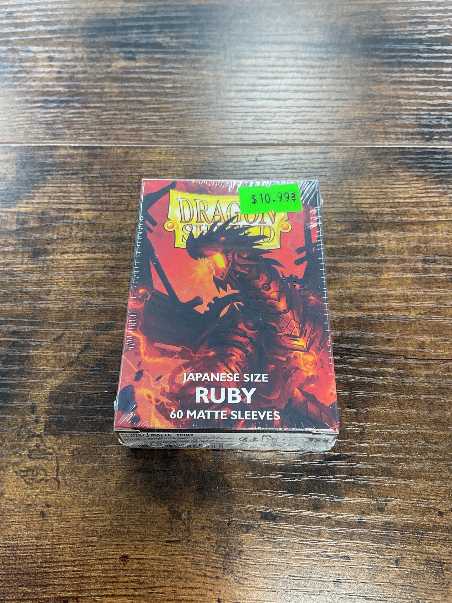 Dragon Shield Ruby 60 Count Japanese Size Trading Card Sleeves