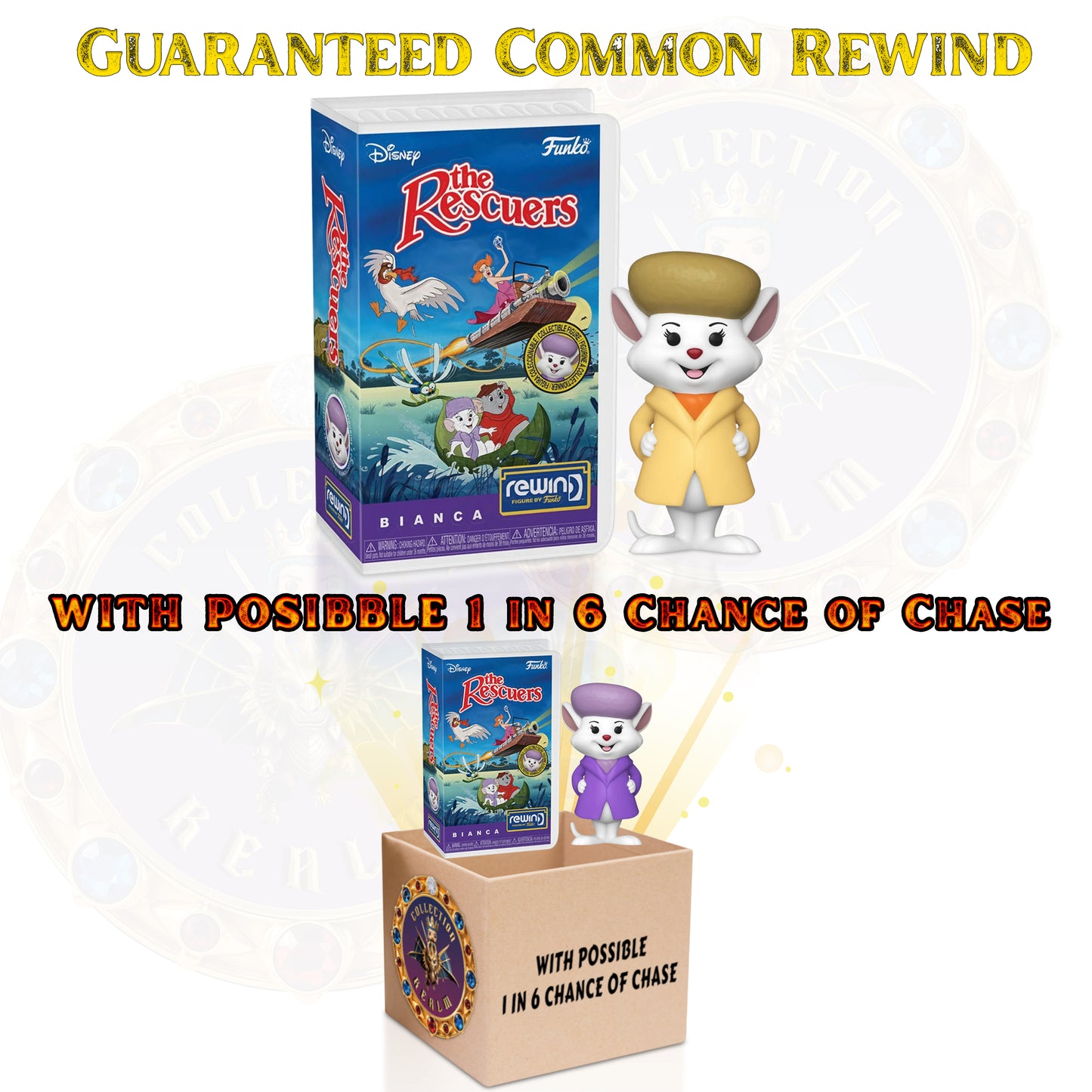 Bianca Funko Rewind The Rescuers - 1 in 6: CHANCE OF CHASE- Approx. 3" Collectible Vinyl Figure with Case (PRE-ORDER)