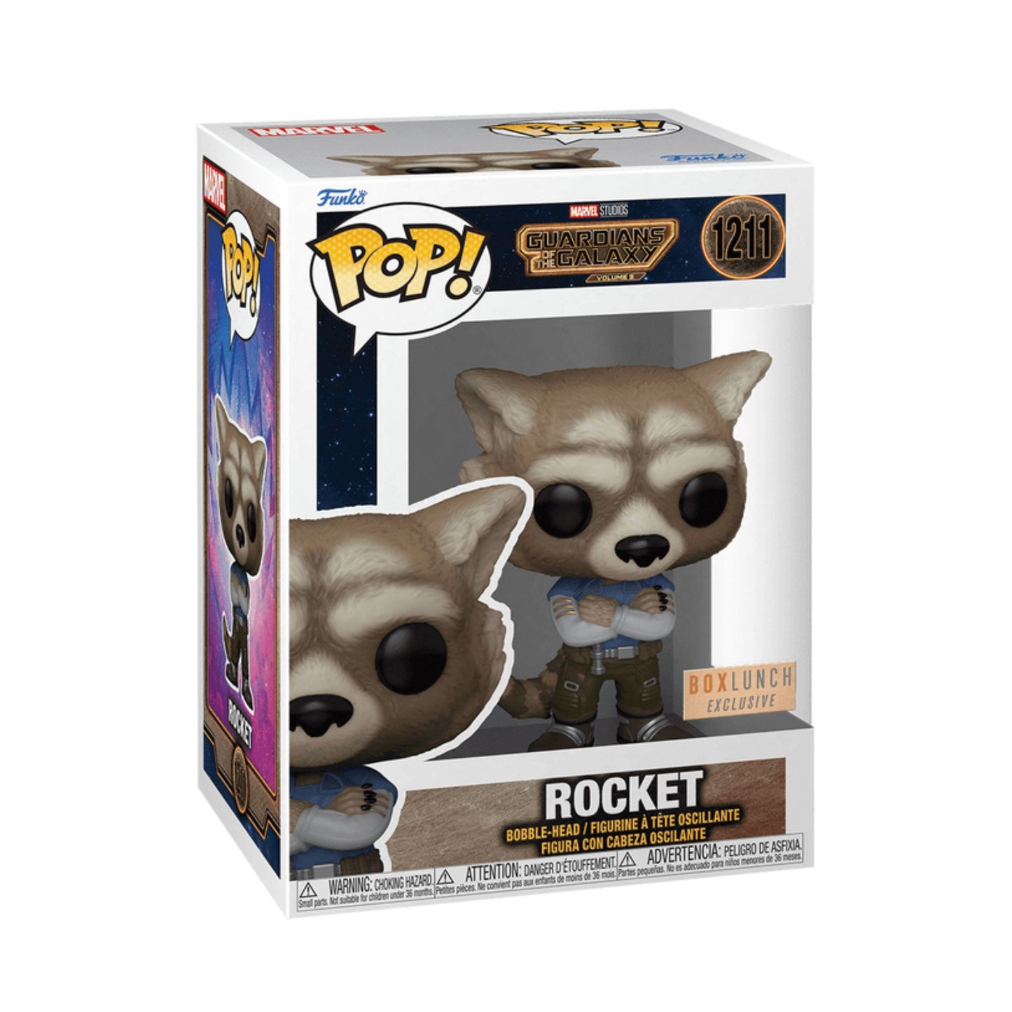 Rocket with Arms Crossed Funko Pop! Marvel Studios Guardians of the Galaxy Vol. 3 - Approx. 3.55" Collectible Vinyl Figure #1211 Bundled with Display Box Protector Case