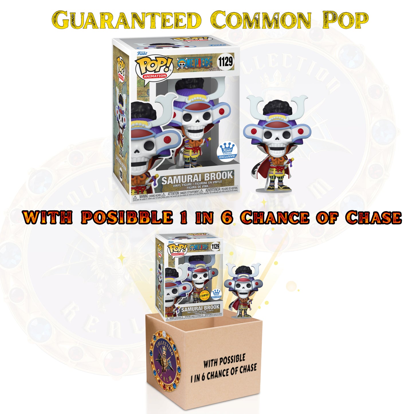 Samurai Brook #1129 Funko Pop! Animation One Piece - 1 in 6: CHANCE OF CHASE - Collectible Exclusive Vinyl Figure with Window Display Box