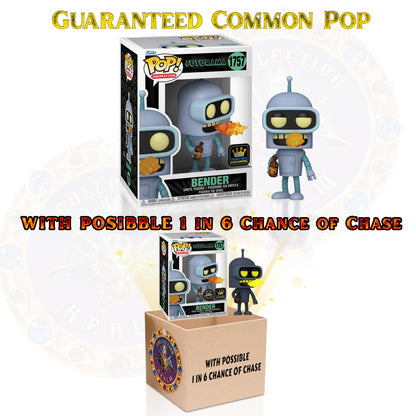 Bender Funko Pop! Animation: Futurama - 1 in 6: CHANCE OF CHASE- Approx. 4 1/2" Collectible Specialty Series Exclusive Vinyl Figure #1757 with Window Display Box