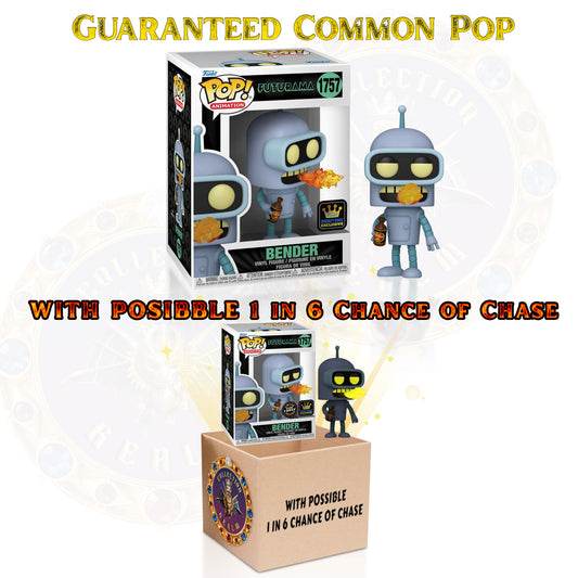 Bender Funko Pop! Animation: Futurama - 1 in 6: CHANCE OF CHASE- Approx. 4 1/2" Collectible Specialty Series Exclusive Vinyl Figure #1757 with Window Display Box