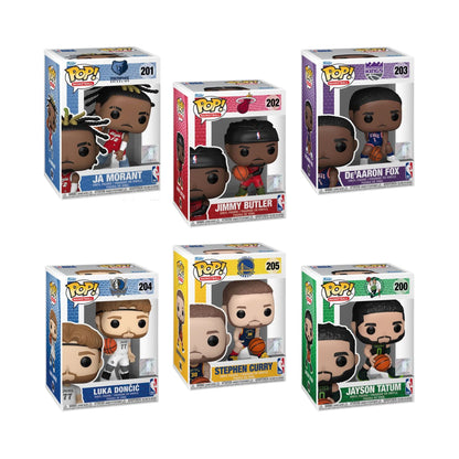 NBA City Edition 2024 Wave 16 Funko Pop! Basketball - Set of 6 - Stephen Curry #205, Luka Doncic #204, De'Aaron Fox #203, Jimmy Butler #202, Ja Morant #201, and Jayson Tatum #200 - Collectible Vinyl Figures (PRE-SALE)