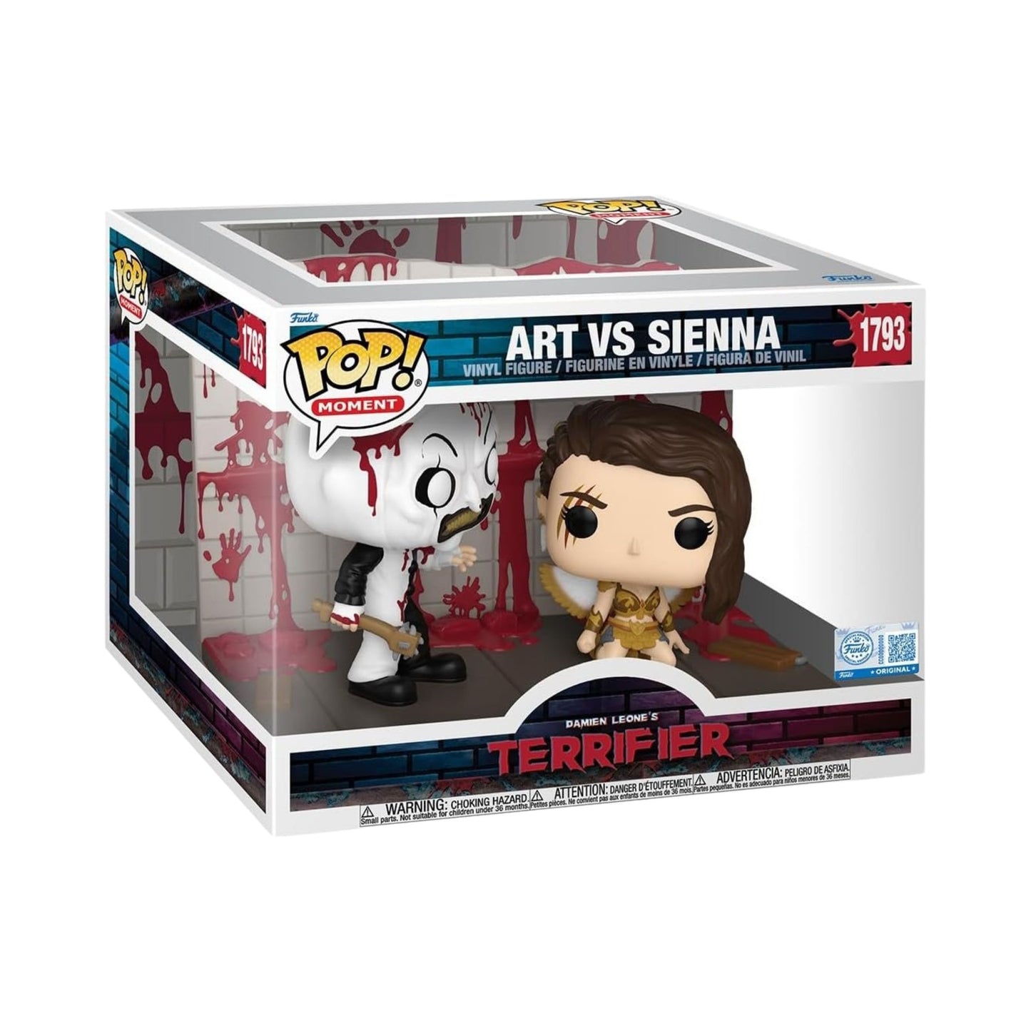Funko Pop! Moments: Terrifier 2 – Art vs Sienna Vinyl Figure #1793 | Exclusive Horror Funko Pop Collectible, Art the Clown Figure, Terrifier Action Figure, Horror Movie Gifts & Halloween Merch