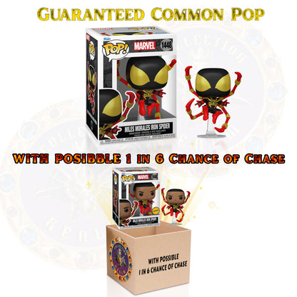 Miles Morales Iron Spider #1448 Funko Pop! Spider-Man Comics - 1 in 6: CHANCE OF CHASE - Collectible Vinyl Figure with Display Box Protector Case