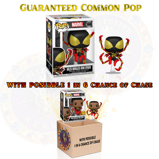 Miles Morales Iron Spider #1448 Funko Pop! Spider-Man Comics - 1 in 6: CHANCE OF CHASE - Collectible Vinyl Figure with Display Box Protector Case