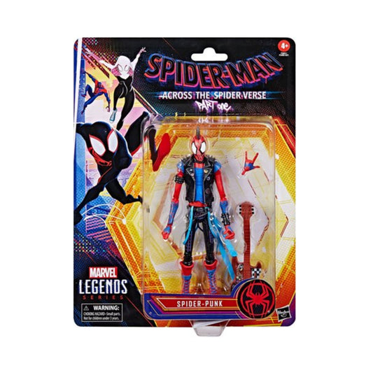 Spider-Man Across The Spider-Verse Part One Marvel Legend Series Spider-Punk 6-inch Action Figure Comes with Guitar and Alternative Hand