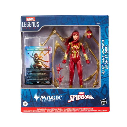 Hasbro Marvel Legends Magic the Gathering Spider-Man Bundle Pack of 4 (Agent Anti-Venom , Damaged Spider-Man, Iron Spider, and Man-Wolf) Action Figures