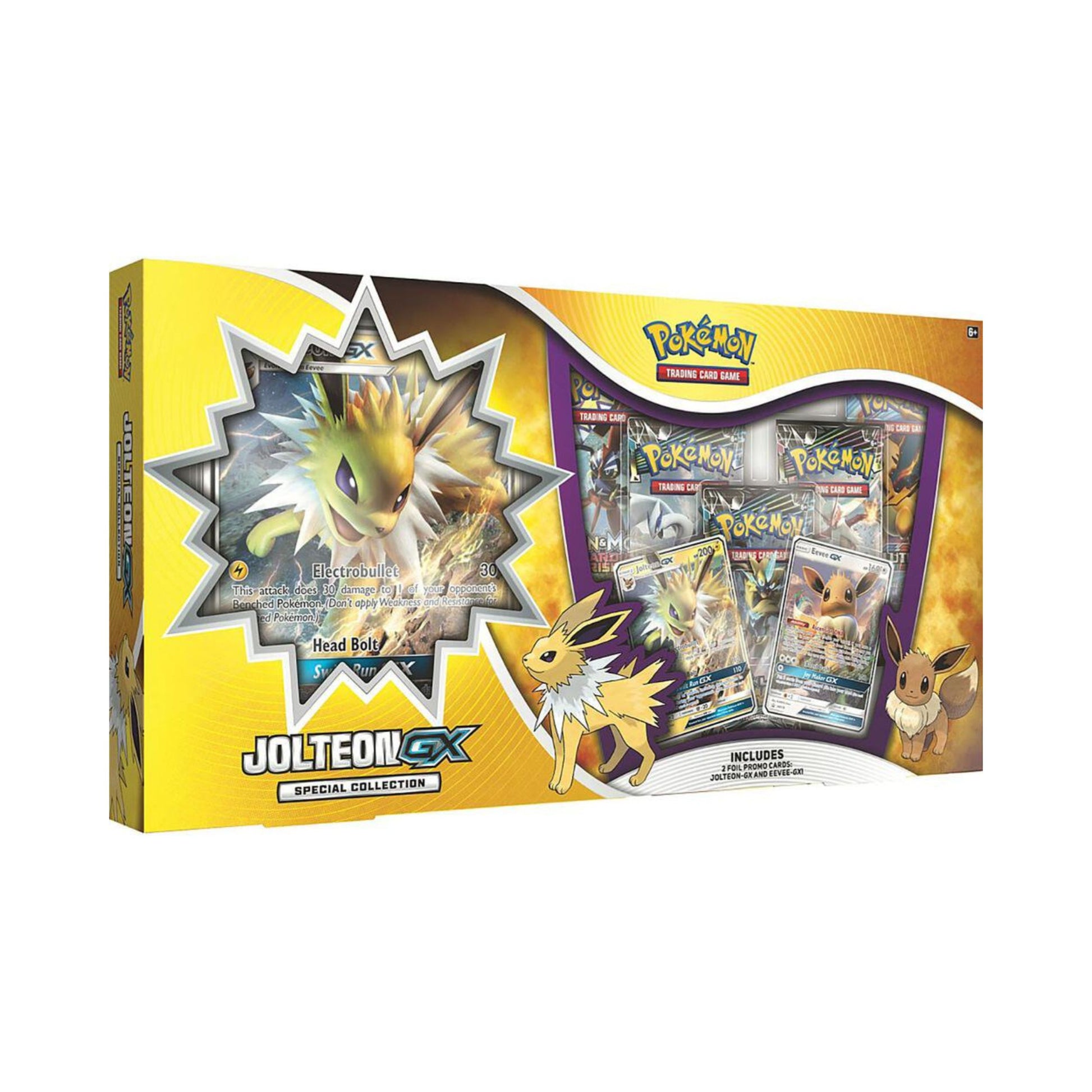 Pokemon TCG Jolteon GX Special Collection box with promo card and booster packs