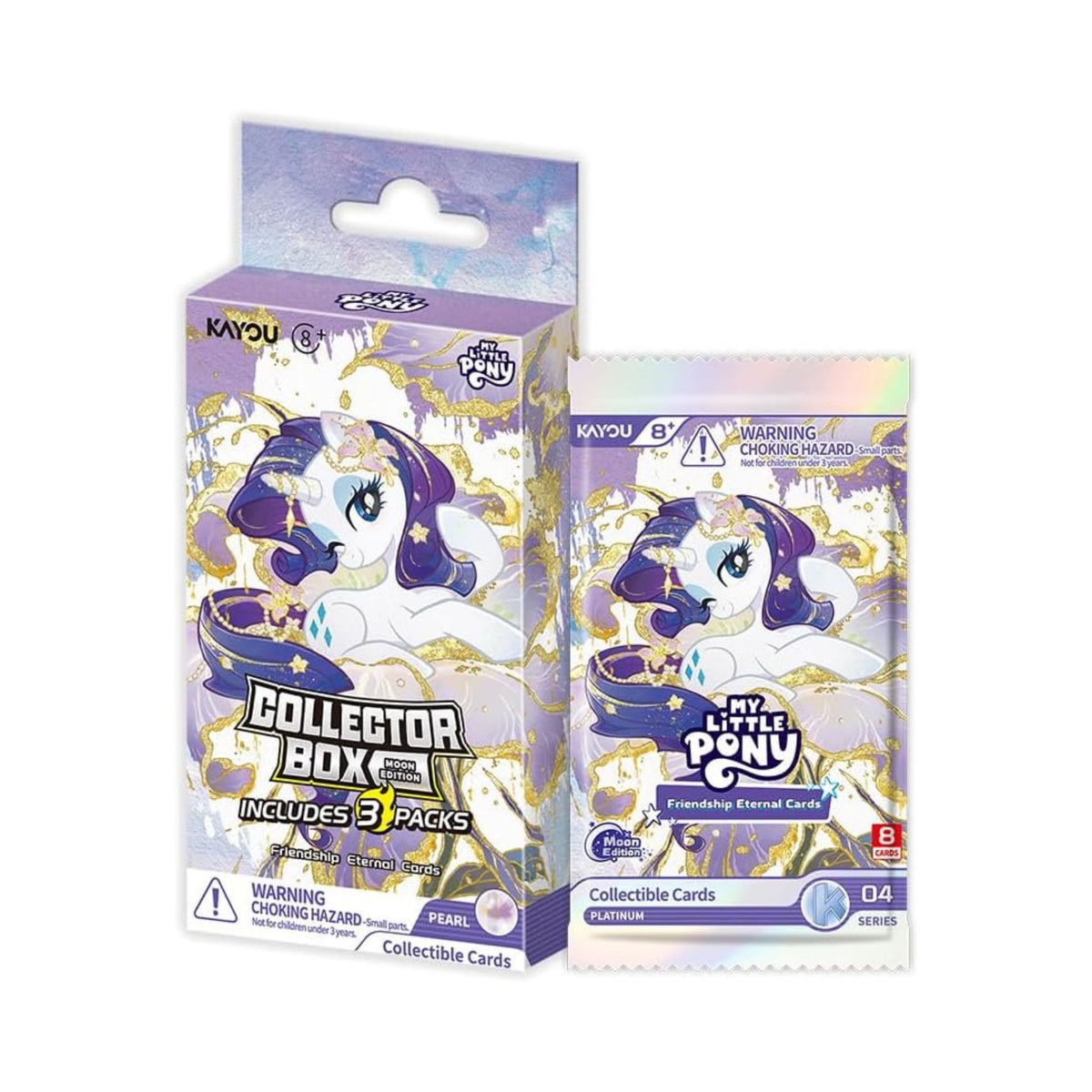 Kayou My Little Pony Eternal Moon Edition 004-5P-NA Trading Card Collector Box, 5 Booster Packs, 40 Cards, Official Hasbro Licensed Collectible Card Series (PRE-ORDER)