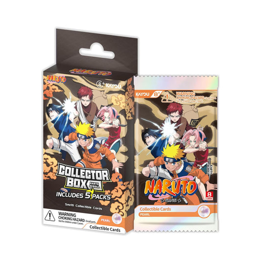 KAYOU Naruto Collectible Cards Earth Scroll Collector Box — 5 Packs, 8 Cards Per Pack | Smriti Series | Blind Pack TCG (PRE-ORDER)