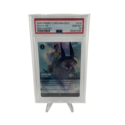 2023 DISNEY LORCANA FLOODBORN  EN 2- Namaari Enchanted #216 PSA 10