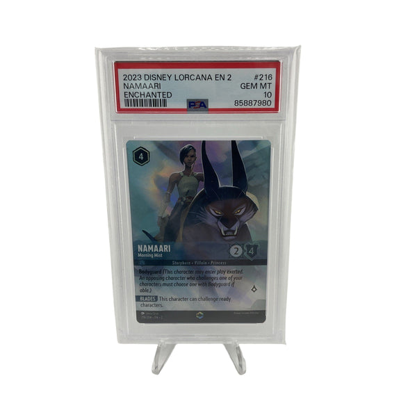 2023 DISNEY LORCANA FLOODBORN  EN 2- Namaari Enchanted #216 PSA 10