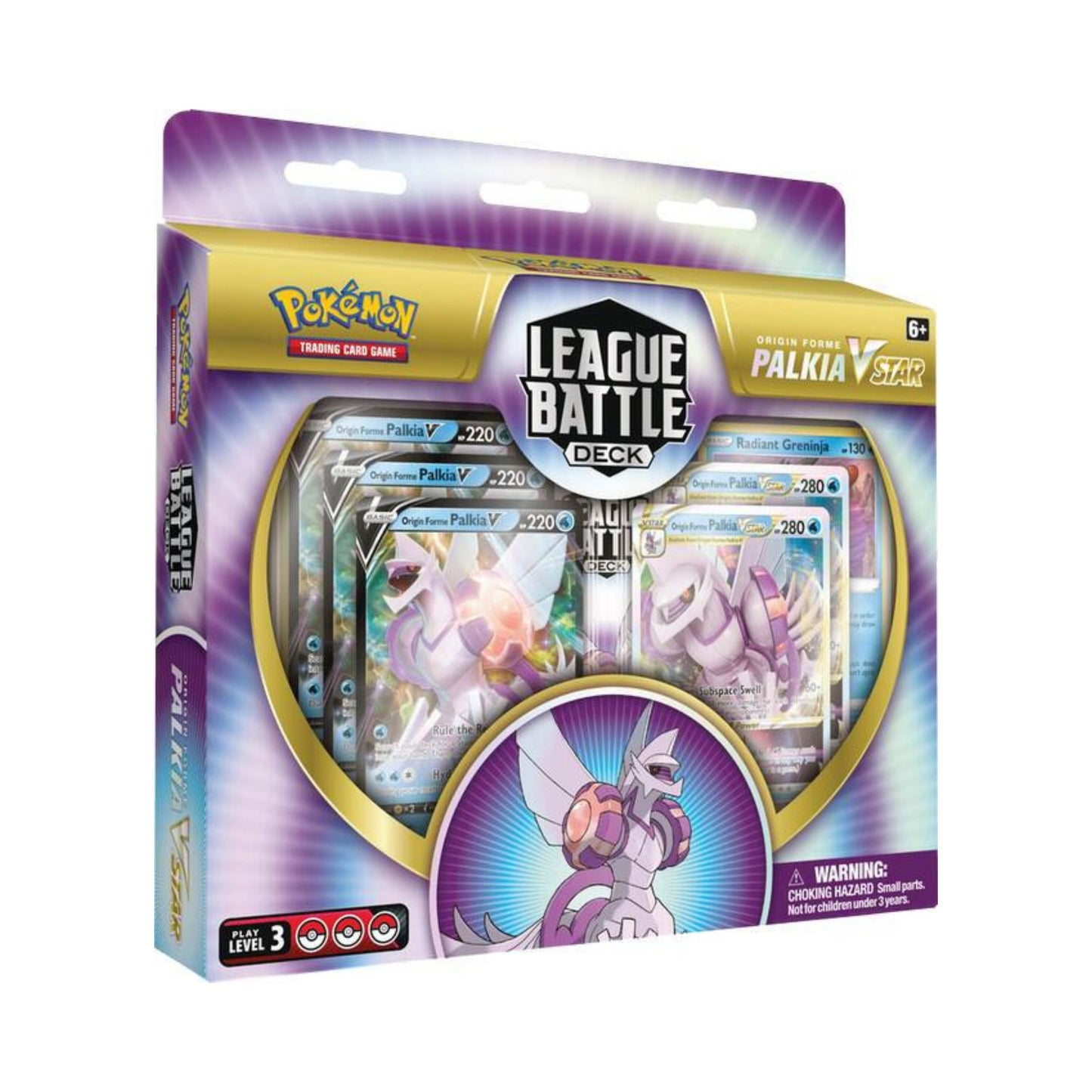 Pokemon TCG League Battle Deck Origin Forme Palkia VSTAR with ready to play pokemon card deck.