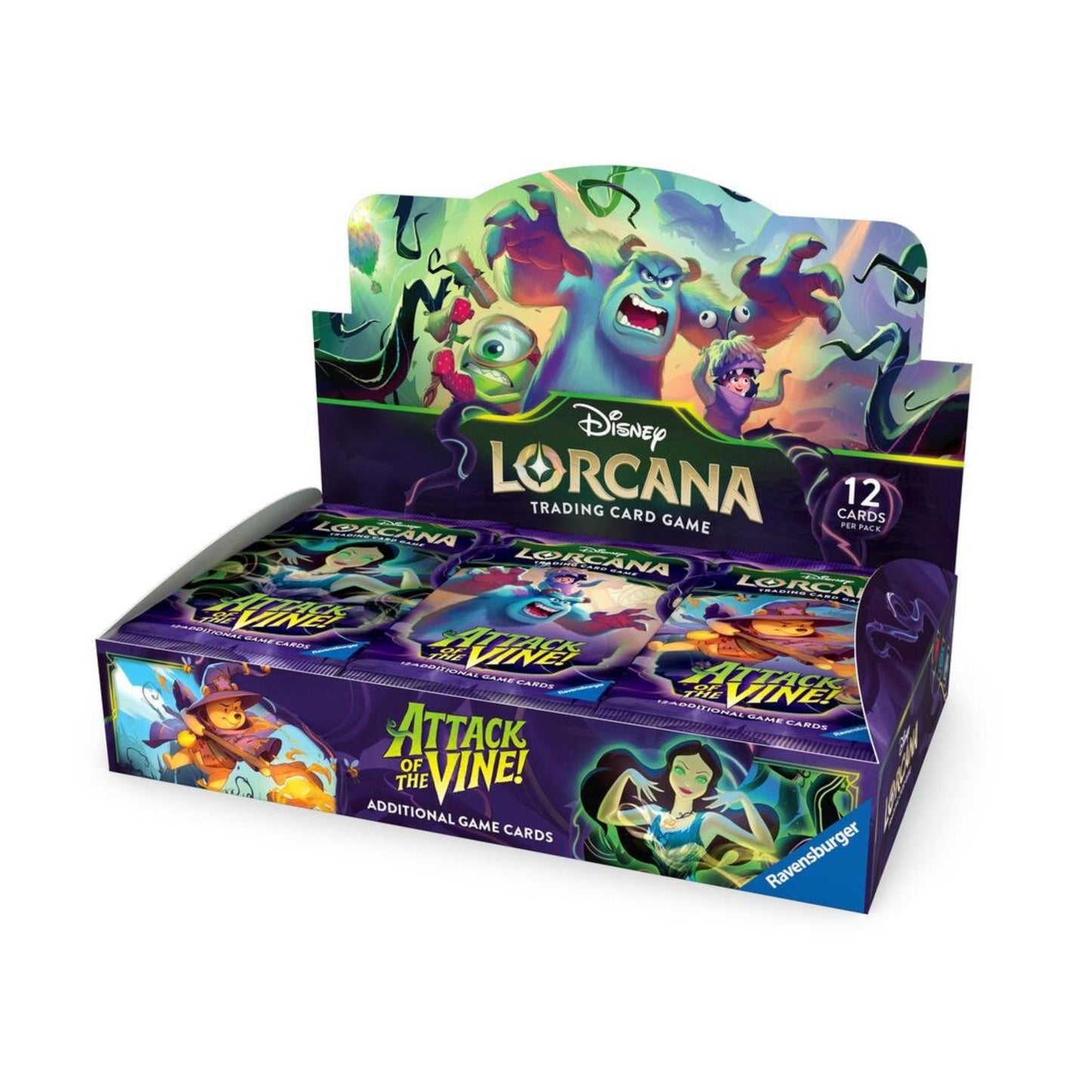 Disney Lorcana Attack of the Vine Booster Box Display | 24 Booster Packs with 12 Cards Each | Disney Trading Card Game TCG Collectible Cards for Players & Collectors (PREORDER - Release Date July 24, 2026)