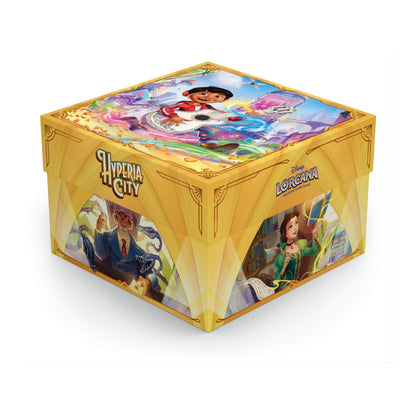 Disney Lorcana TCG: Hyperia City Illumineer's Trove, 8 Booster Packs, Storage Box, 6 Card Dividers, Damage Dice & Lore Counter, Trading Card Game Accessories for Collectors and Players (PREORDER - Release Date October 23, 2026)