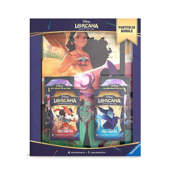 Lorcana TCG portfolio bundle with booster packs and themed card binder
