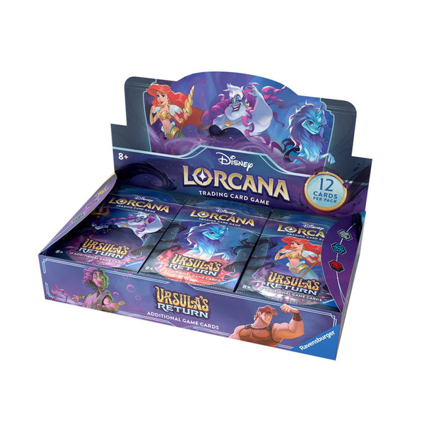 Disney Lorcana Ursula's Return booster box sealed with multiple packs.