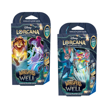buy individual lorcana cards Disney Lorcana TCG Whispers in the Well Starter Decks Set of 2 (Amber – COLLECTION REALM