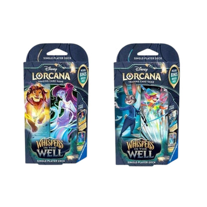 Disney Lorcana TCG Whispers in the Well Starter Decks Set of 2 (Amber & Emerald and Sapphire & Steel)  Collectible Card Game - Estimated Arrival: Nov 14, 2025 (PRE-SALE)