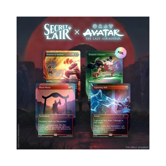 Magic The Gathering Secret Lair Avatar Everything Changed Rainbow Foil card set.