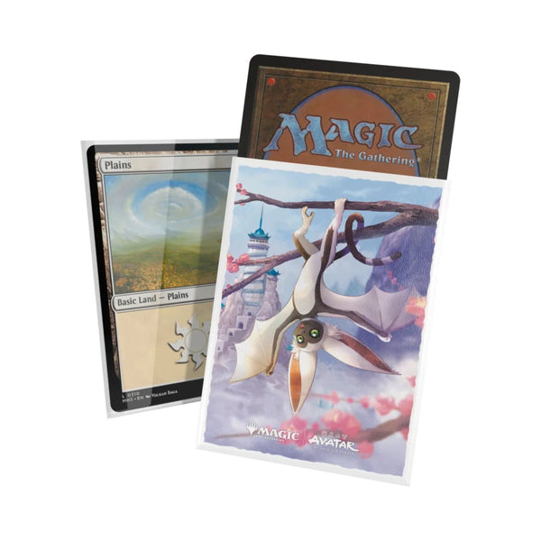 MTG Avatar The Last Airbender Momo themed trading card sleeves.