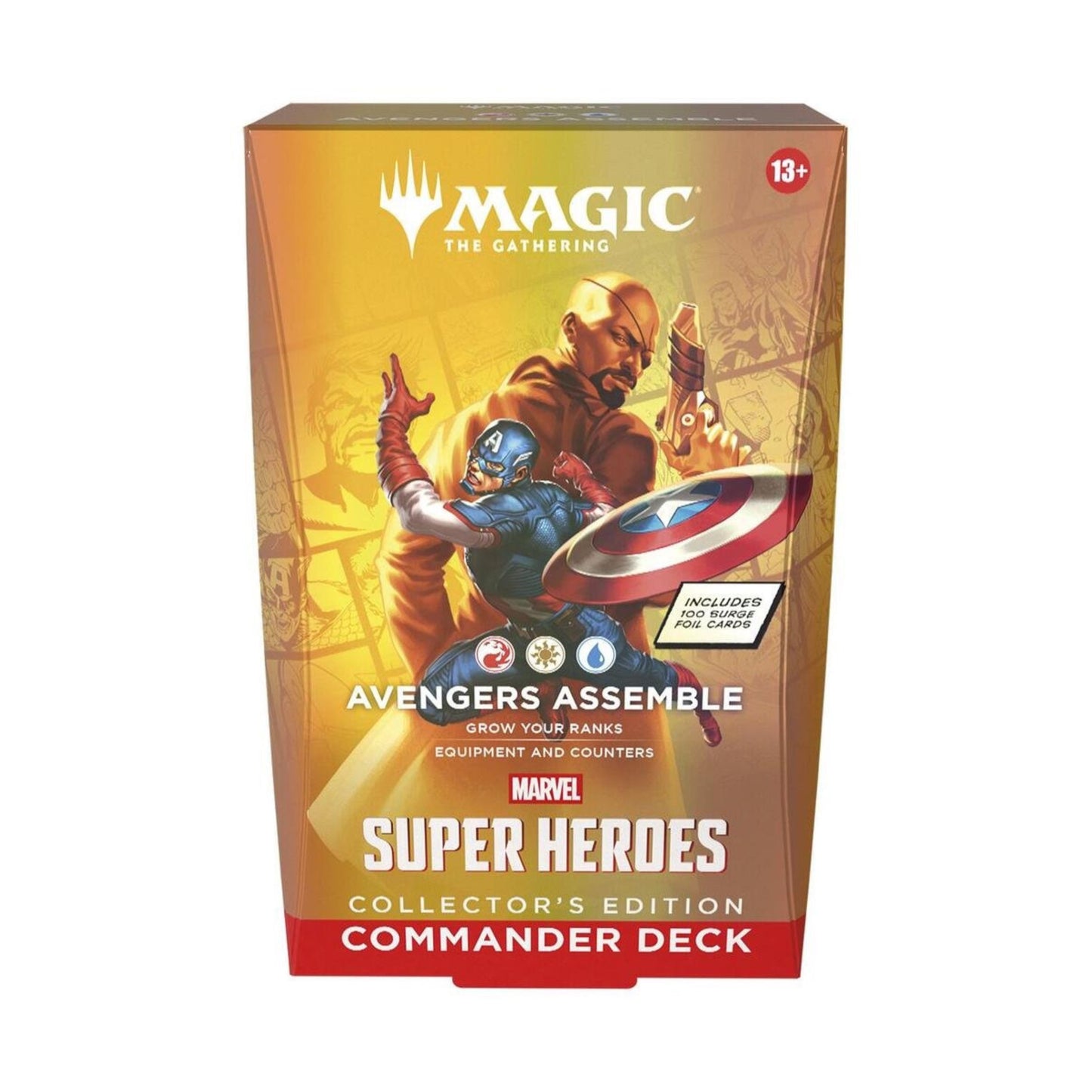MTG Marvel Super Heroes Commander Deck - Avengers Assemble CE | Ready-to-Play Magic: The Gathering Deck with 100 Surge Foil Cards, Strategy Guide & Tokens (PRE-ORDER JUNE 26, 2026)