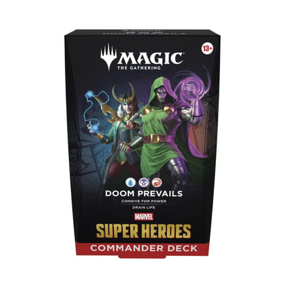 Magic: The Gathering Marvel Super Heroes Commander Deck Doom Prevails MSC – Ready-to-Play 100-Card MTG Deck, 30 New Cards, Tokens, Deck Box, Strategy Insert & Reference Card (PRE-ORDER JUNE)