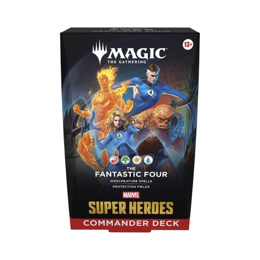 Magic: The Gathering Marvel Super Heroes Commander Deck - The Fantastic Four, Ready-to-Play 100-Card MTG Deck with Tokens, Deck Box, Strategy Insert & Reference Card (PRE-ORDER JUNE)