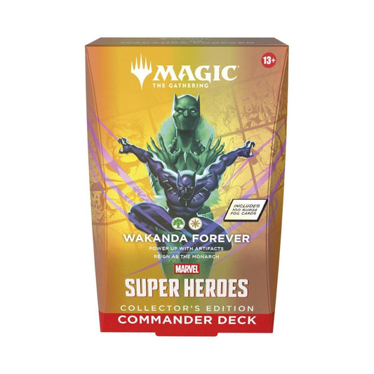 MTG Marvel Super Heroes Wakanda Forever CE Commander Deck - Ready-to-Play 100-Card Surge Foil Magic: The Gathering Deck for Collectors & Multiplayer (PRE-ORDER JUNE)