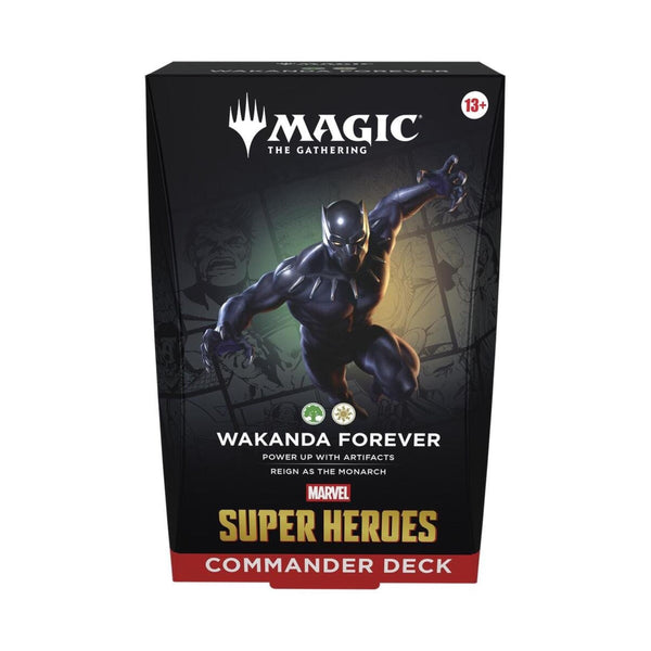 MTG MSH Wakanda Forever Commander Deck – Marvel Super Heroes Magic: The Gathering | Ready-to-Play 100-Card Deck with New Cards & Tokens (PRE-ORDER JUNE)