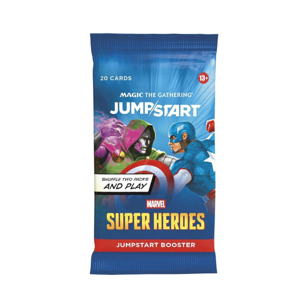 MTG Marvel Super Heroes Jumpstart Booster Pack – 20 Cards, Instant Deck Building, Mix & Match Heroes and Villains for Epic Magic: The Gathering Battles (PRE-ORDER JUNE)