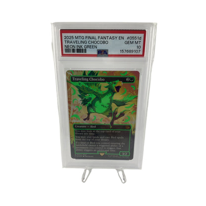 2025 Magic MTG Traveling Chocobo Neon Ink Green Final Fantasy PSA 10 #0551d