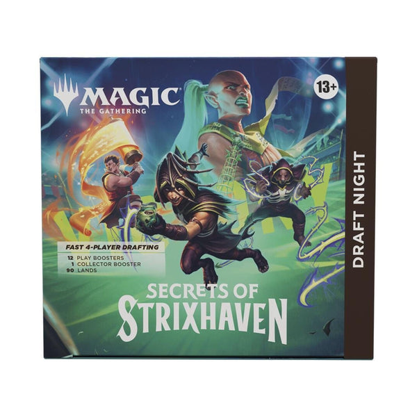 Magic: The Gathering Secrets of Strixhaven Draft Night Box | 12 Play Boosters + 1 Collector Booster | MTG SOS Pick-Two Draft Set for 4 Players (PRE-ORDER APRIL)