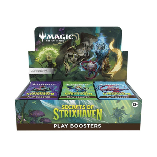 MTG Secrets of Strixhaven Play Booster Box – 30 Magic: The Gathering Boosters for Drafting, Deck Building, Collecting Rare & Foil Cards, Fun for Players & Collectors (PRE-ORDER APRIL)