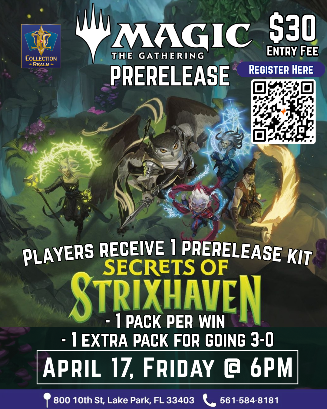 Magic: The Gathering TCG Secrets of Strixhaven Prerelease – April 17, Friday 6PM