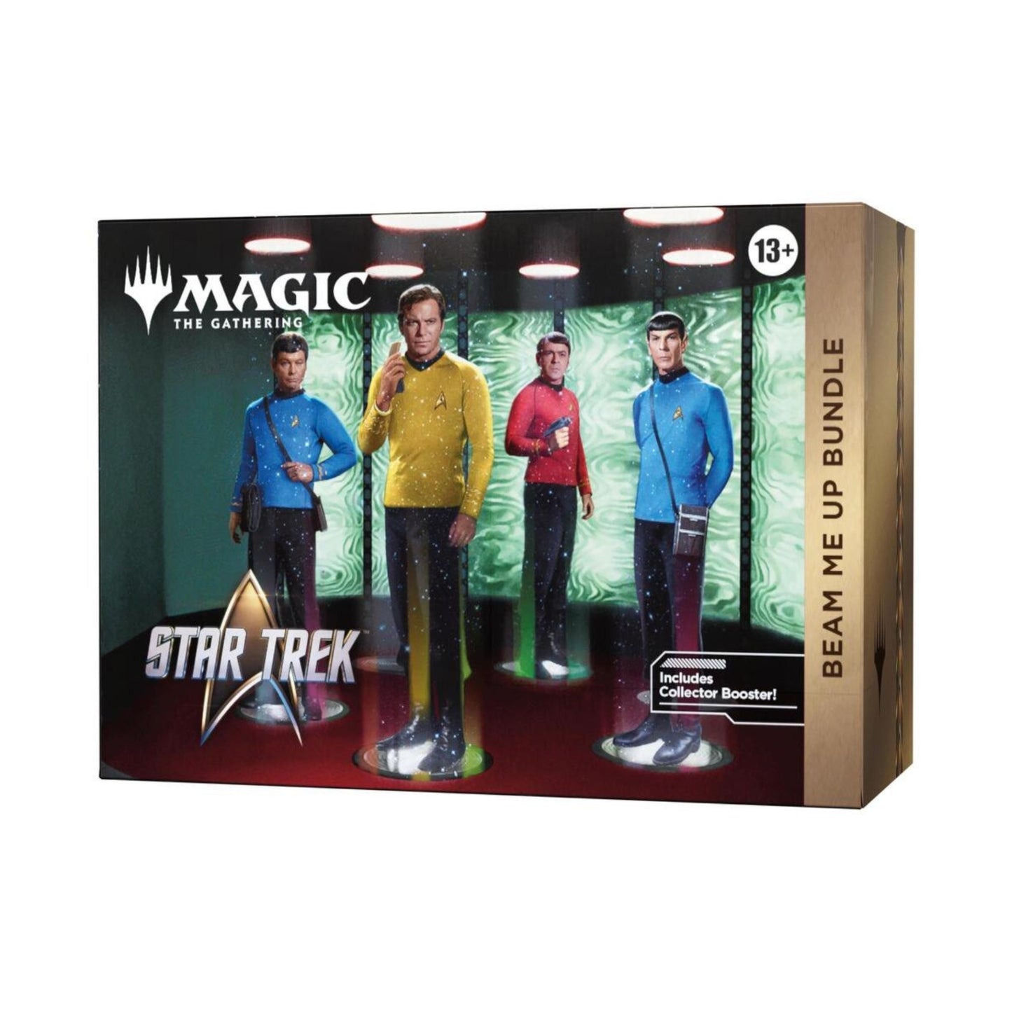 Magic: The Gathering | Star Trek Beam Me Up Bundle | 8 Play Boosters, Collector Booster, Full-Art & Foil Lands, Spindown Life Counter & Card Box (PREORDER - Release Date November 13, 2026)